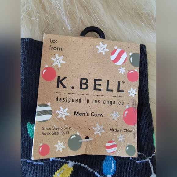 K.Bell Men's Holiday Crew Socks - Picture 2 of 3